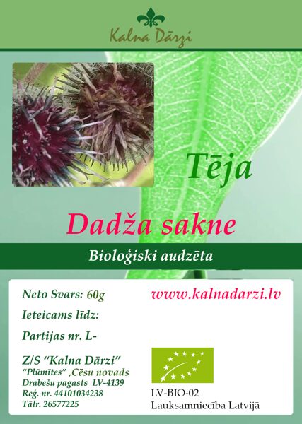 Tēja ,,DADŽA SAKNE'' EKO (Arctium lappa)