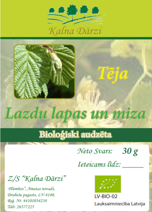 Tēja LAZDU LAPAS UN MIZA EKO