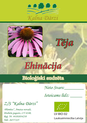 Bio tēja EHINĀCIJA